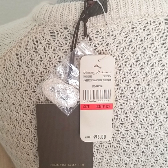 Tommy Bahama Open Weave Pullover, XS - Picture 3 of 5